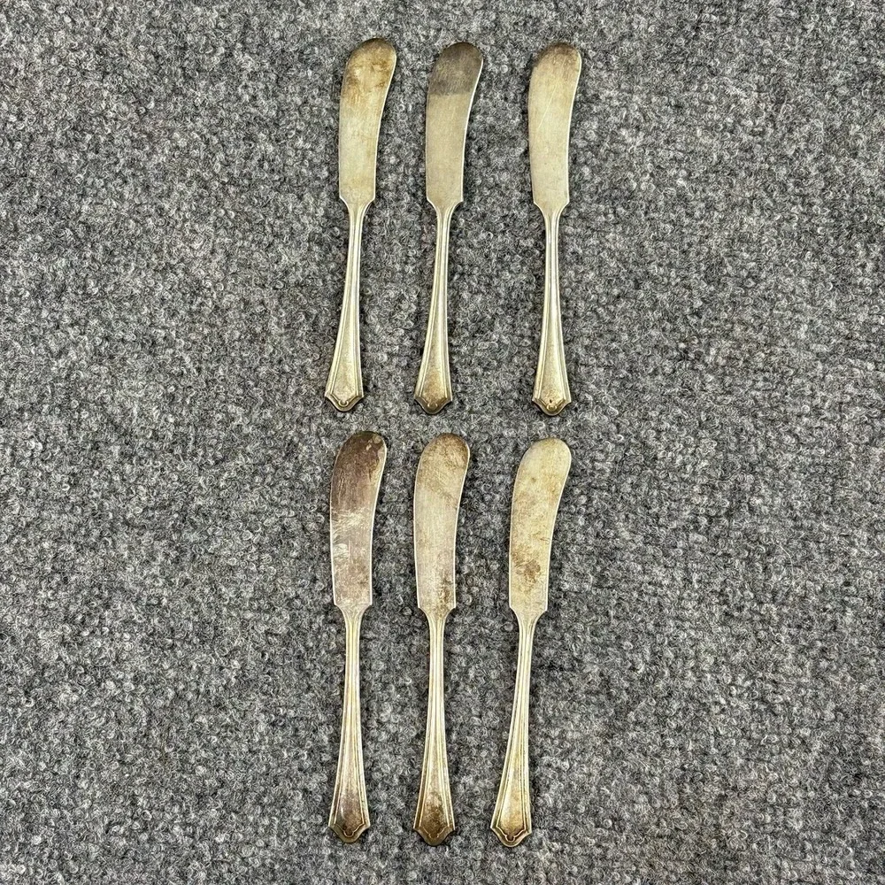 Vintage Oneida Community Par Plate Vernon Ashley Flat Butter Spreaders Lot 6